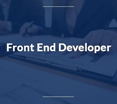 Sales Manager Front End Developer