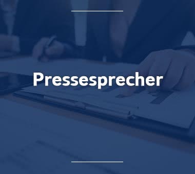 Pressesprecher Jobs