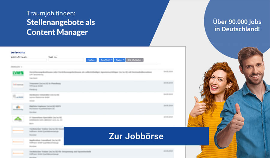 Content Manager Jobbörse